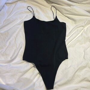Wilfred - Black Thong Bodysuit in Size Small